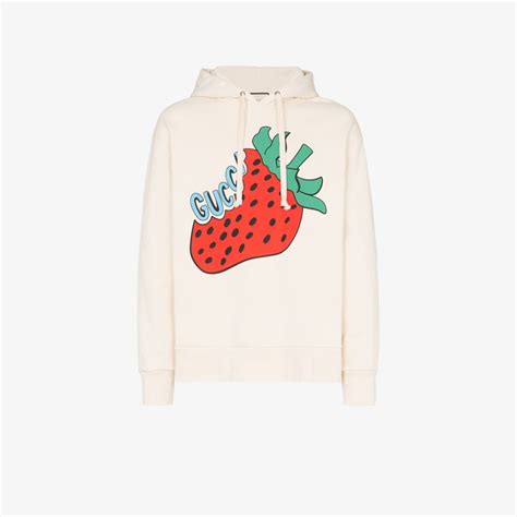 gucci t shirt strawberry|gucci strawberry hoodie.